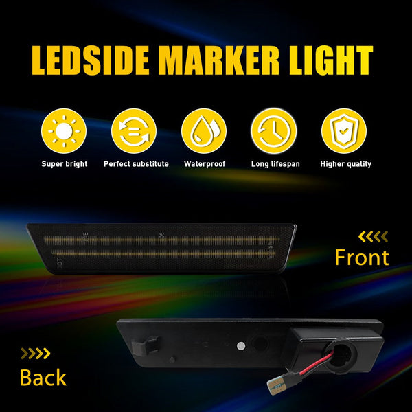 LED Side Marker Light for Dodge Challenger 2008-2014 & Charger 2011-2014, Rear Fender