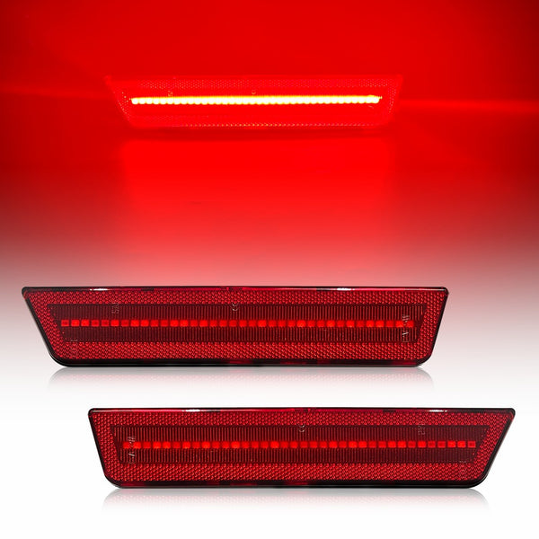 LED Side Marker Light for Dodge Challenger 2008-2014, Red, Rear