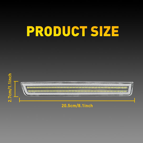 LED Side Marker Light for Dodge Challenger 2015-2022, Smoked Lens, Rear Bumper