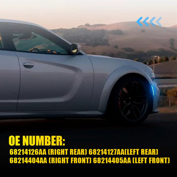 LED Side Marker Light for Dodge Charger 2015-2022, Blue, Front & Rear Fender