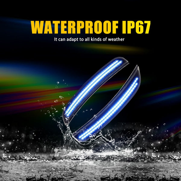 LED Side Marker Light for Dodge Charger 2015-2022, Blue, Front & Rear Fender