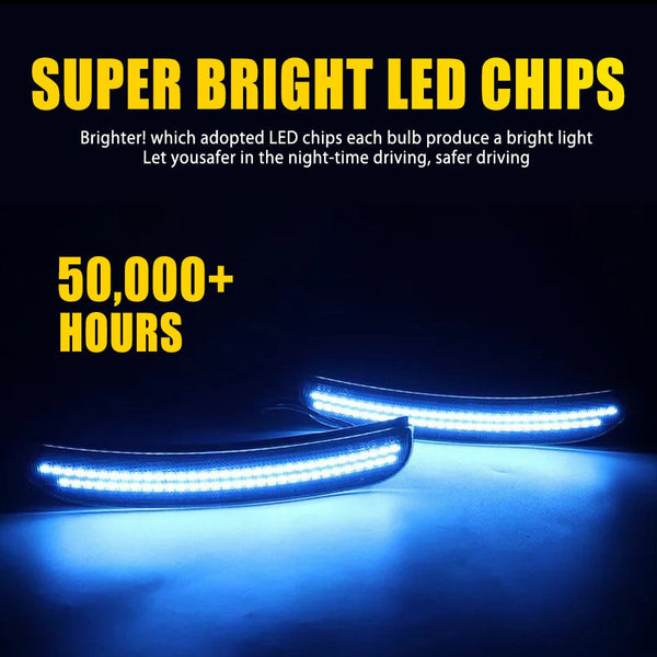 LED Side Marker Light for Dodge Charger 2015-2022, Blue, Front & Rear Fender