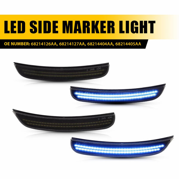 LED Side Marker Light for Dodge Charger 2015-2022, Blue, Front & Rear Fender