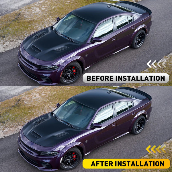 LED Side Marker Light for Dodge Charger 2015-2022, Clear Lens, White, Front & Rear