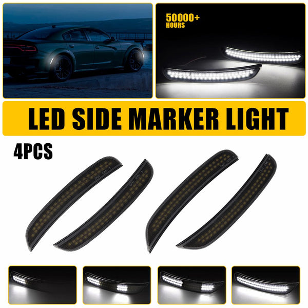 LED Side Marker Light for Dodge Charger 2015-2022, Dynamic, Front & Rear
