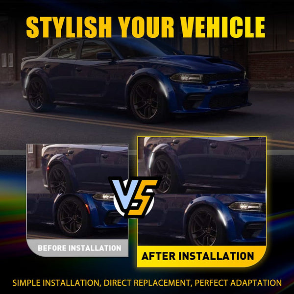 LED Side Marker Light for Dodge Charger 2015-2022, Dynamic, Front & Rear