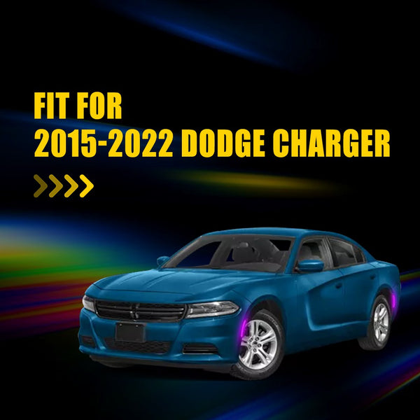 LED Side Marker Light for Dodge Charger 2015-2022, Pink/Purple, Front & Rear