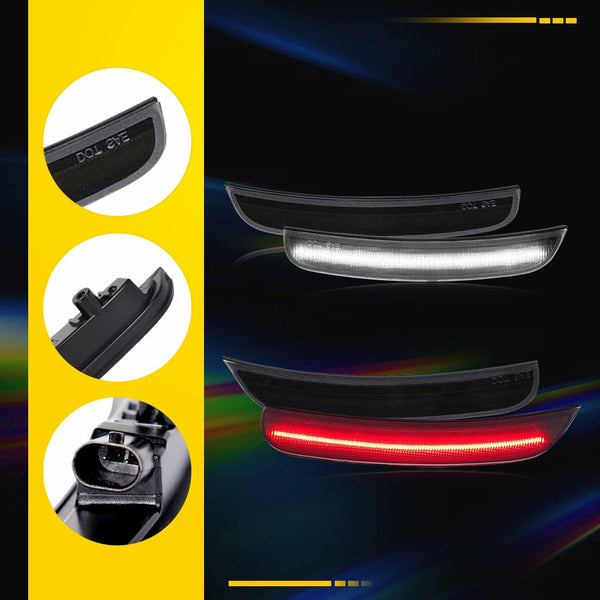 LED Side Marker Light for Dodge Charger 2015-2022, Red/White, Front & Rear, Left & Right