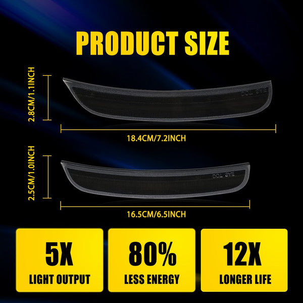 LED Side Marker Light for Dodge Charger 2015-2022, Red/White, Front & Rear, Left & Right