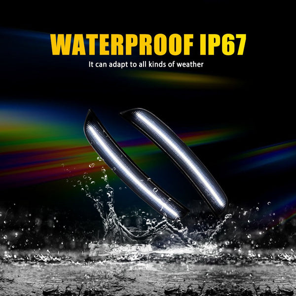 LED Side Marker Light for Dodge Charger 2015-2022, Smoked Lens, White, Front Bumper