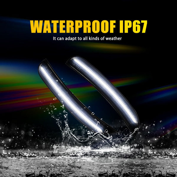 LED Side Marker Light for Dodge Charger 2015-2022, Smoked Lens, White, Rear