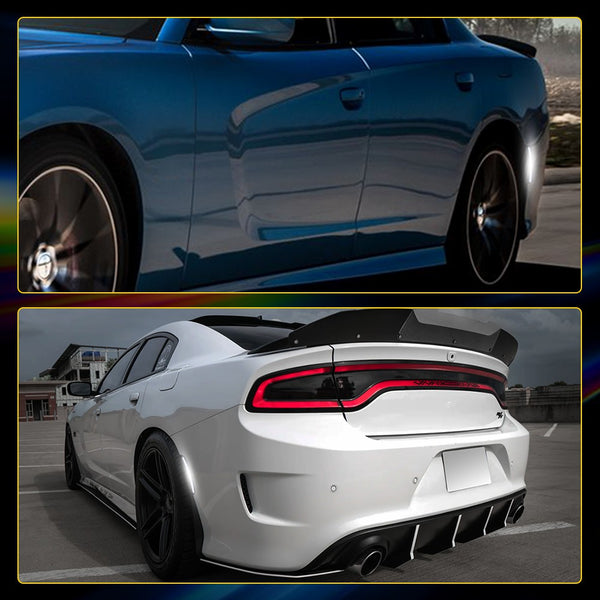 LED Side Marker Light for Dodge Charger 2015-2022, Smoked Lens, White, Rear