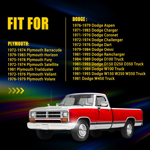 LED Side Marker Light for Dodge D100/D150/D250, Smoked Lens, White, Front Fender