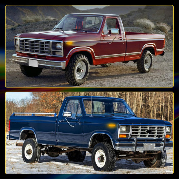 LED Side Marker Light for Ford Bronco/F-150/F-250/F-350 1980-1986, Amber