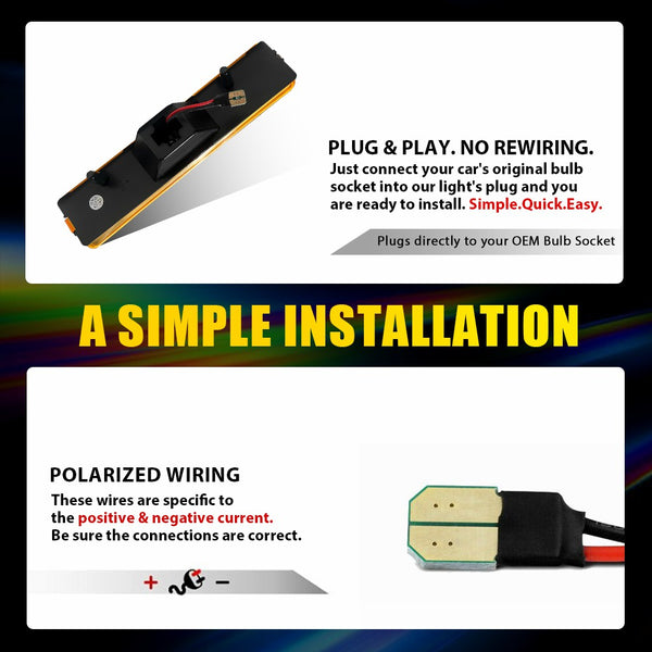 LED Side Marker Light for Ford Bronco & F-150/F-250/F-350 1980-1986, Amber, Front Fender