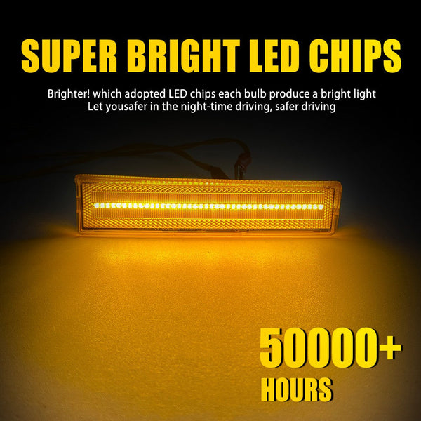 LED Side Marker Light for Ford Bronco & F-150/F-250/F-350 1980-1986, Amber, Front Fender