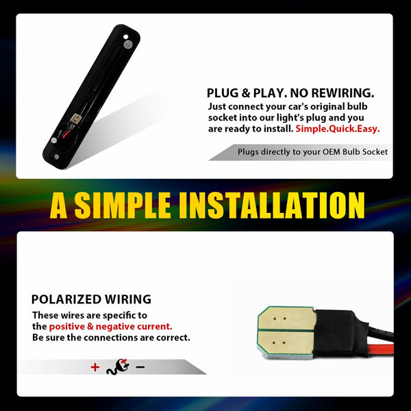 LED Side Marker Light for Ford Bronco/F-Series/E-Series, Smoked Lens, White, Turn Signal