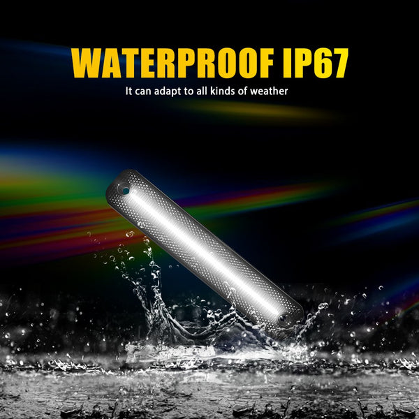 LED Side Marker Light for Ford Bronco/F-Series/E-Series, Smoked Lens, White, Turn Signal