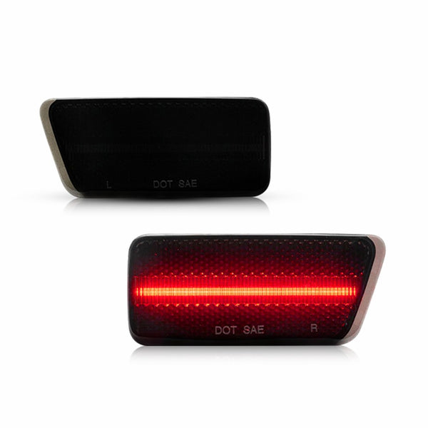 LED Side Marker Light for Ford Bronco Sport 2021-2023, Smoked Lens, Red, Rear Bumper