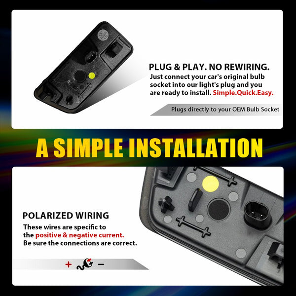 LED Side Marker Light for Ford Bronco Sport 2021-2024, Smoked Lens, Front Bumper