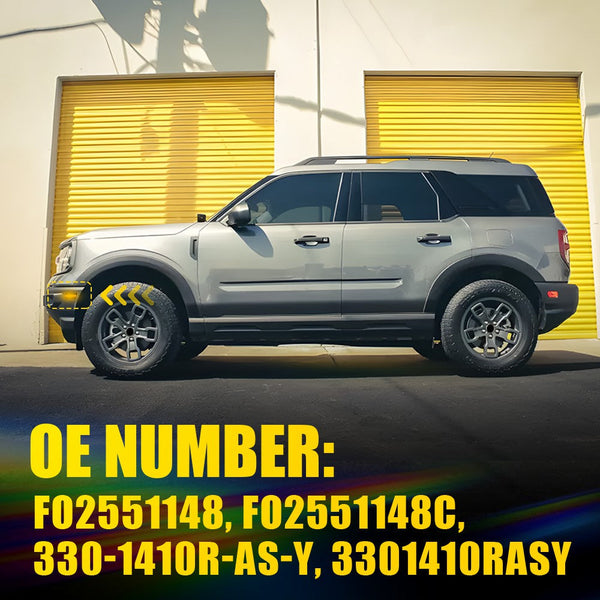 LED Side Marker Light for Ford Bronco Sport 2021-2024, Smoked Lens, Front Bumper