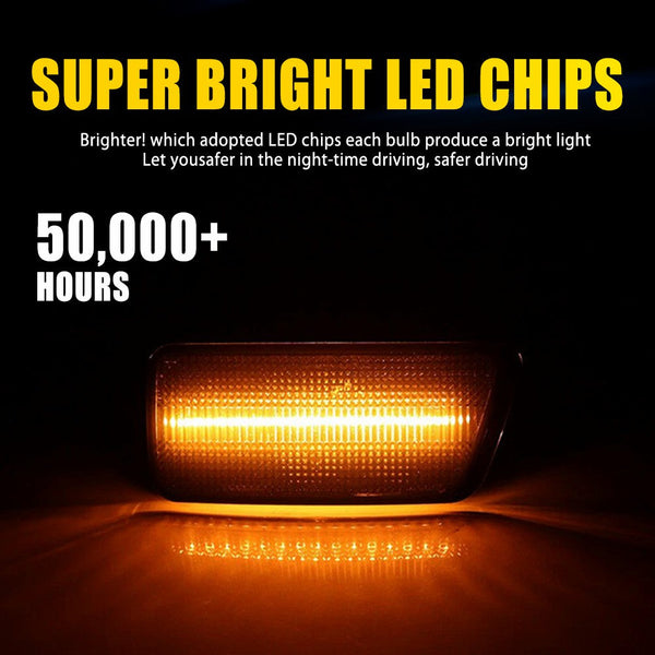 LED Side Marker Light for Ford Bronco Sport 2021-2024, Smoked Lens, Front Bumper