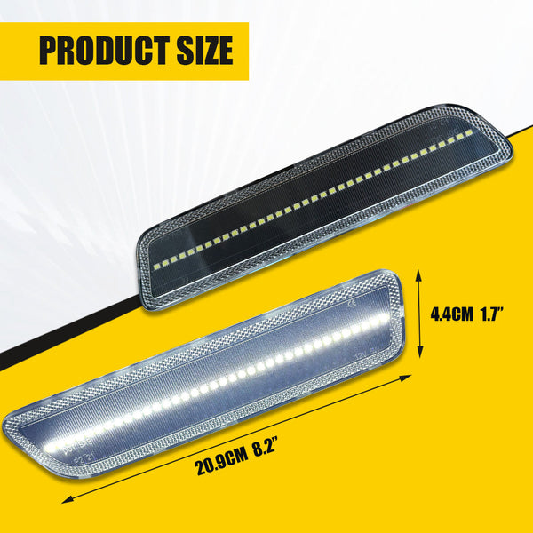 LED Side Marker Light for Ford Mustang 2005-2009, Clear Lens, Rear, Driver & Passenger