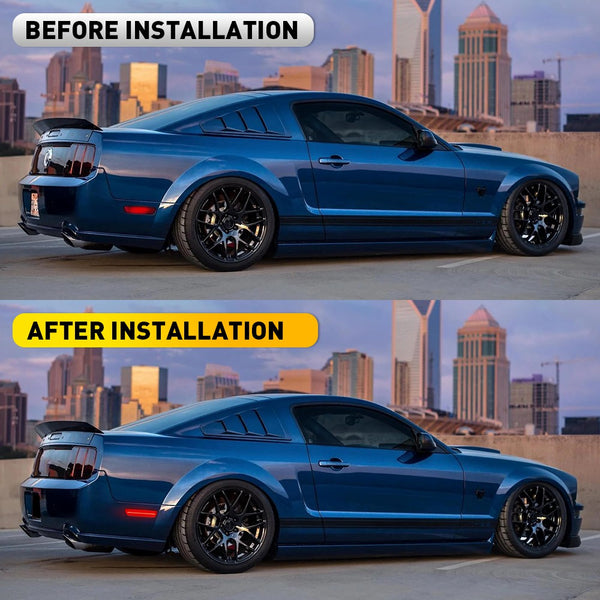 LED Side Marker Light for Ford Mustang 2005-2009, Red Lens, Rear L&R