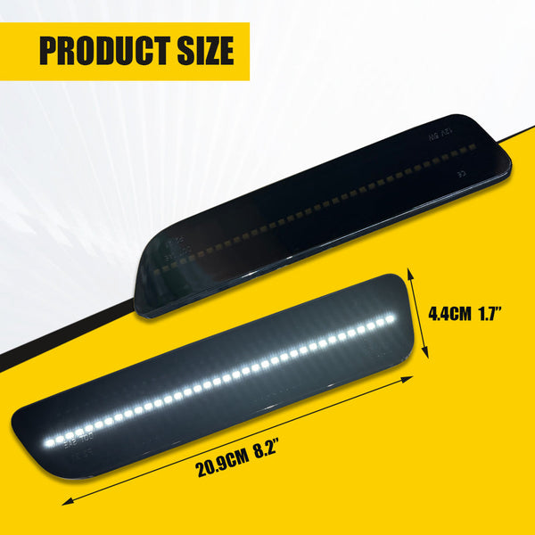 LED Side Marker Light for Ford Mustang 2005-2009, Smoked Lens, Cold White