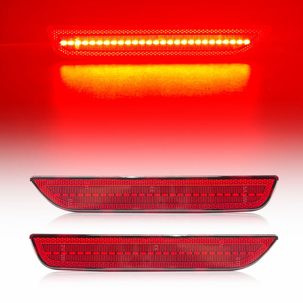 LED Side Marker Light for Ford Mustang 2010-2014, Red, Rear Bumper