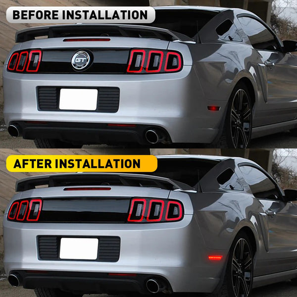 LED Side Marker Light for Ford Mustang 2010-2014, Red, Rear Bumper