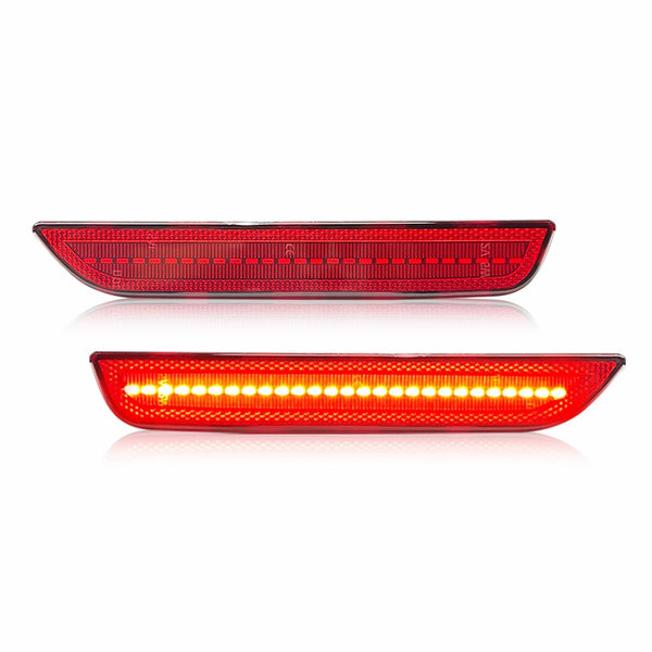 LED Side Marker Light for Ford Mustang 2010-2014, Red, Rear Bumper