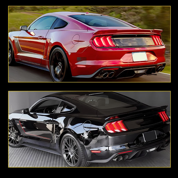 LED Side Marker Light for Ford Mustang 2015-2022, Red Lens, Rear L&R