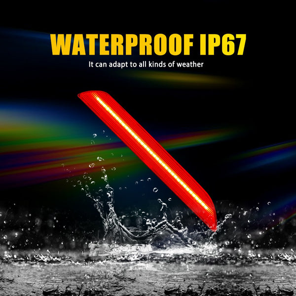 LED Side Marker Light for Ford Mustang 2015-2022, Red, Rear