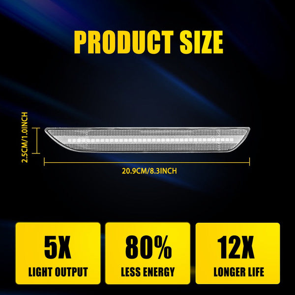 LED Side Marker Light for Ford Mustang 2015-2022, Red, Rear