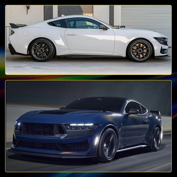 LED Side Marker Light for Ford Mustang 2024-2025, Cold White, Front & Rear