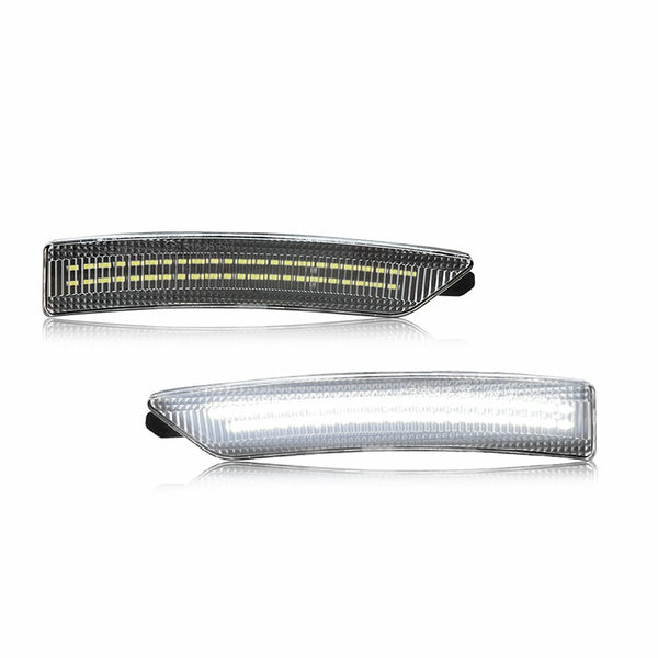 LED Side Marker Light for Ford Mustang 2024-2025, Cold White, Front & Rear