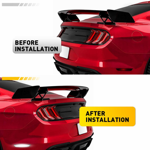 LED Side Marker Light for Ford Mustang V6/EcoBoost/GT 2015-2022, Clear Lens, White, Rear