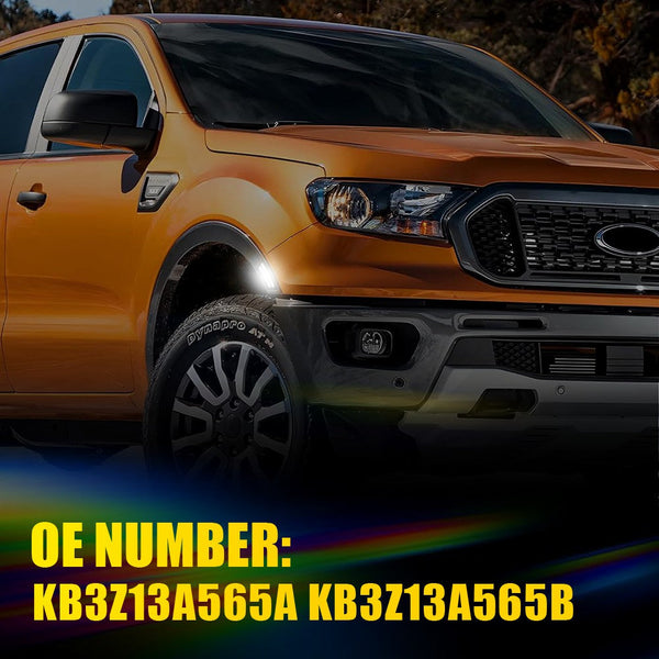 LED Side Marker Light for Ford Ranger 2019-2022, Smoked Lens, White, Front Fender