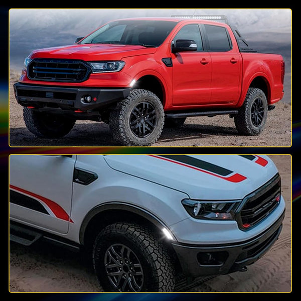 LED Side Marker Light for Ford Ranger 2019-2022, Smoked Lens, White, Front Fender