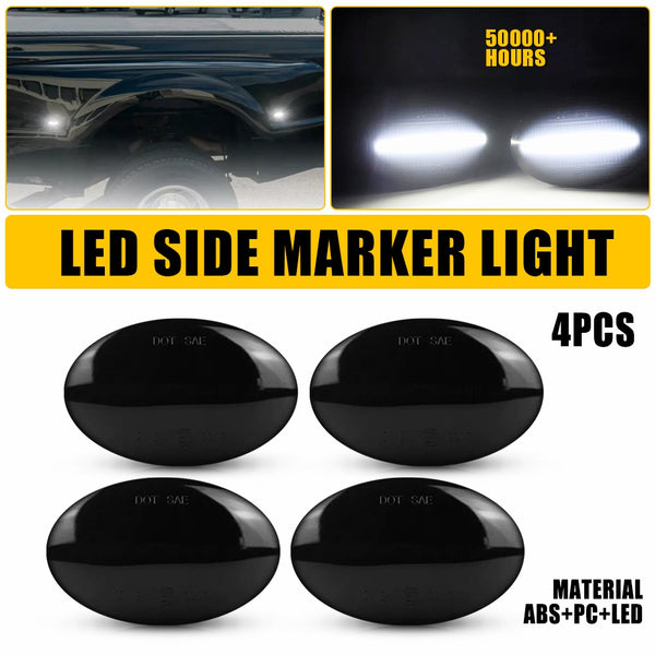 LED Side Marker Light for Ford Super Duty F-350/F-450/F-550, White, Side Fender, Dually Bed