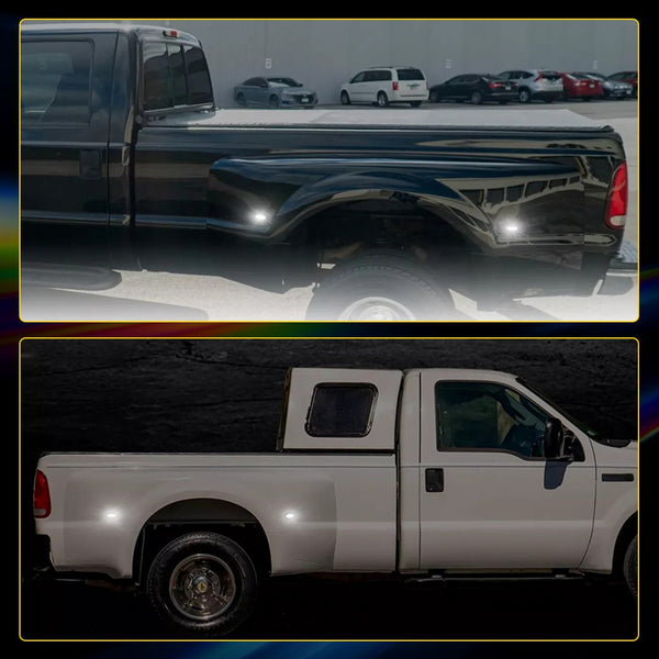 LED Side Marker Light for Ford Super Duty F-350/F-450/F-550, White, Side Fender, Dually Bed