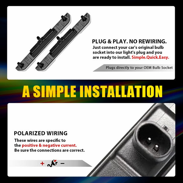 LED Side Marker Light for GMC Sierra 2500/3500 HD 2020-2023, White, Front & Rear