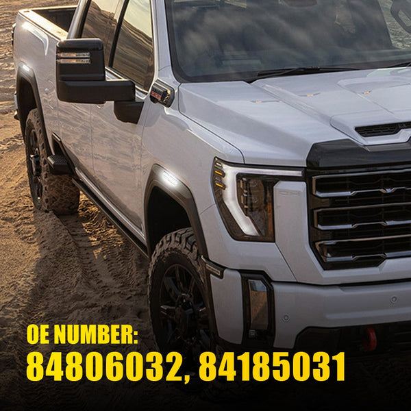 LED Side Marker Light for GMC Sierra 2500/3500 HD 2020-2023, White, Front & Rear