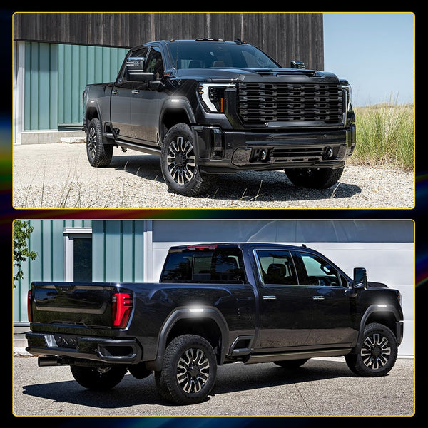 LED Side Marker Light for GMC Sierra 2500/3500 HD 2020-2023, White, Front & Rear