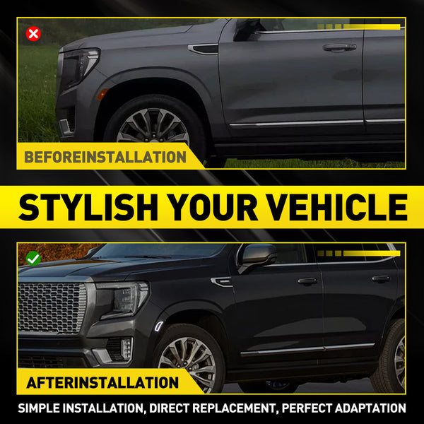 LED Side Marker Light for GMC Yukon/Chevy Tahoe/Suburban 2021-2023, Smoked Lens, White