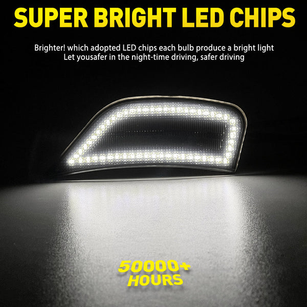 LED Side Marker Light for GMC Yukon/Chevy Tahoe/Suburban 2021-2023, Smoked Lens, White