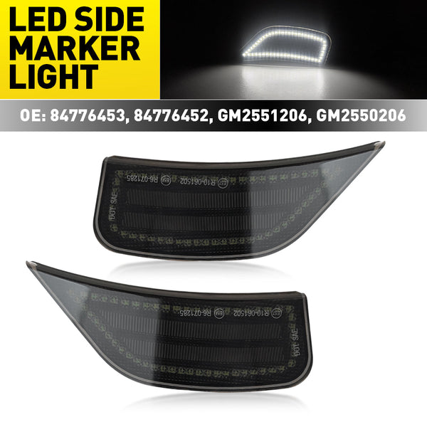 LED Side Marker Light for GMC Yukon/Chevy Tahoe/Suburban 2021-2023, Smoked Lens, White