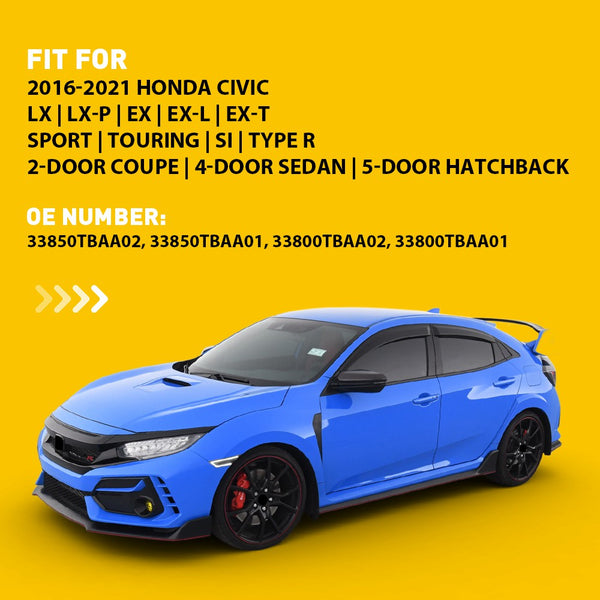 LED Side Marker Light for Honda Civic 2016-2021, Sequential Switchback Turn Signal