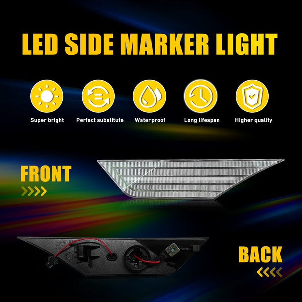 LED Side Marker Light for Honda Civic 2016-2021, Sequential Turn Signal/DRL